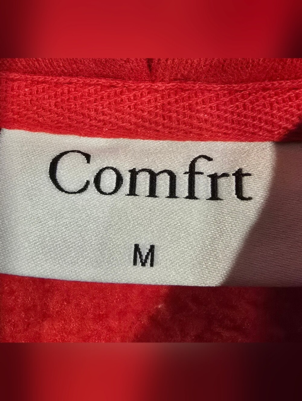 Comfrt Unisex Hoodie In Red Size Medium - Picture 4 of 7